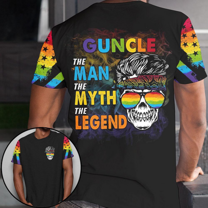 LGBT Guncle Tee Shirt The Man The Myth The Legend Shirts For LGBT Pride Month, Gay Gift On Pride Month LO0740