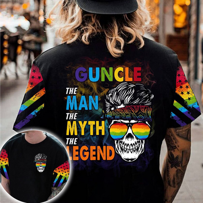 LGBT Guncle Tee Shirt The Man The Myth The Legend Shirts For LGBT Pride Month, Gay Gift On Pride Month LO0740