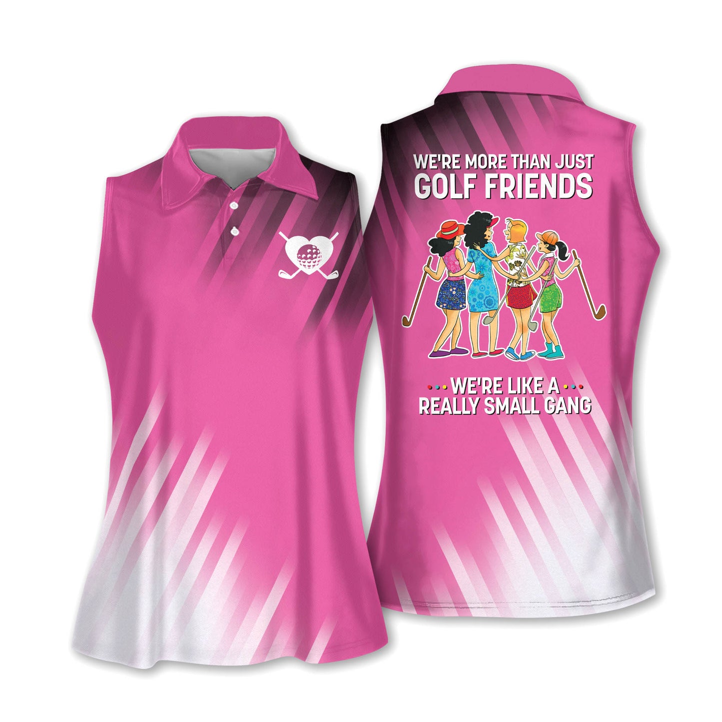 Golf Friends Muticolor Sleeveless Women Polo Shirt For Ladies Golf Shirt SO0739