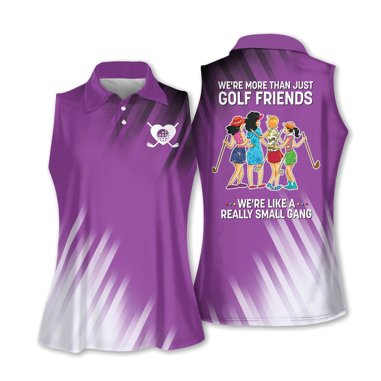 Golf Friends Muticolor Sleeveless Women Polo Shirt For Ladies Golf Shirt SO0739