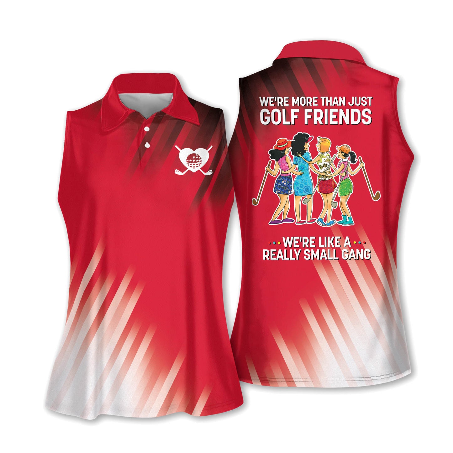 Golf Friends Muticolor Sleeveless Women Polo Shirt For Ladies Golf Shirt SO0739