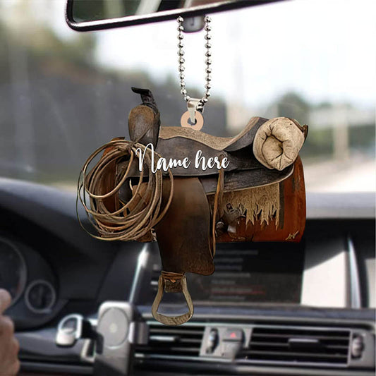 Personalized Horse Saddle Car Hanging Ornament SO0910