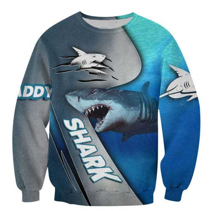 Daddy Shark 3D All Over Printed Shirts 3D Shark Hoodie For Dad, Father Day T Shirts Best Gifts For My Dad TO0121