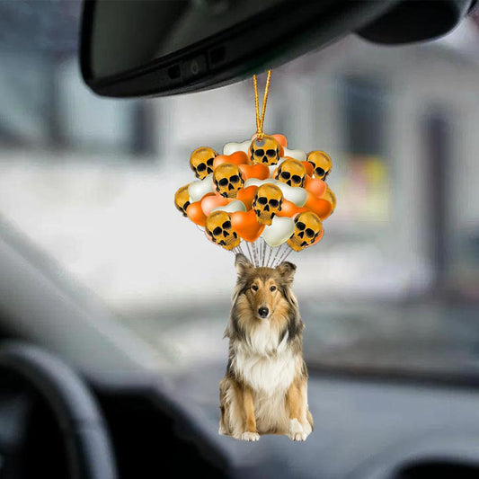 Scotch Collie Halloween Car Ornament Dog Ornament For Halloween OO1172