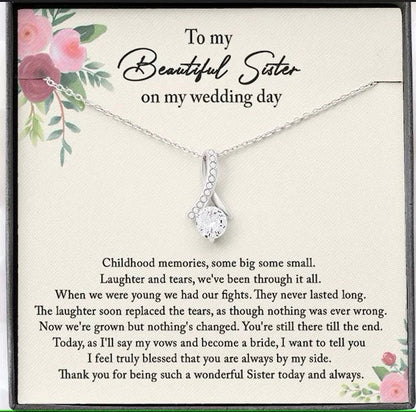 Sister Wedding Gift from Bride, Sister of the Bride Necklace, Sister Wedding Gift SO0276