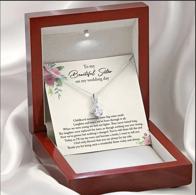 Sister Wedding Gift from Bride, Sister of the Bride Necklace, Sister Wedding Gift SO0276