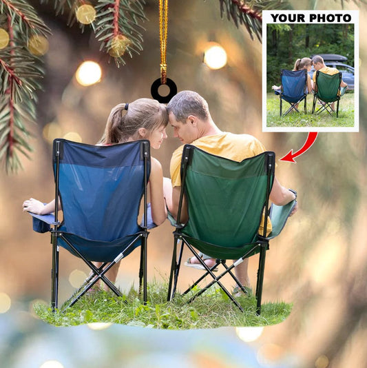 Personalized Photo Acrylic Ornament – Gift For Camping Lover OO1616