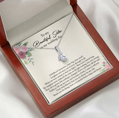 Sister Wedding Gift from Bride, Sister of the Bride Necklace, Sister Wedding Gift SO0276