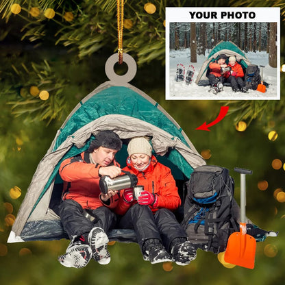 Personalized Photo Acrylic Ornament – Gift For Camping Lover OO1616