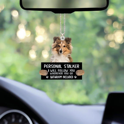 Shetland Sheepdog Personal Stalker Auto Hanging Ornament Cool Dog Ornaments Gifts OO1000