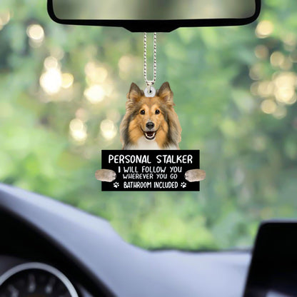 Cute Shetland Sheepdog Personal Stalker Hanging Ornament OO1001