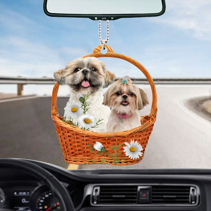 Cute Shih Tzu God'S Present Car Hanging Ornament OO0929