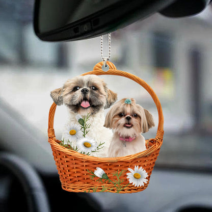 Cute Shih Tzu God'S Present Car Hanging Ornament OO0929