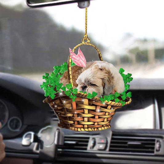 Shih tzu Sleeping Lucky Fairy Two Sided Ornament, Ornament Gifts For Her Him OO0264