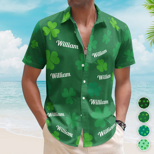 St.Patrick's Day Irish Shamrock Vintage Aloha Shirt - Custom Hawaiian Shirts HA0086