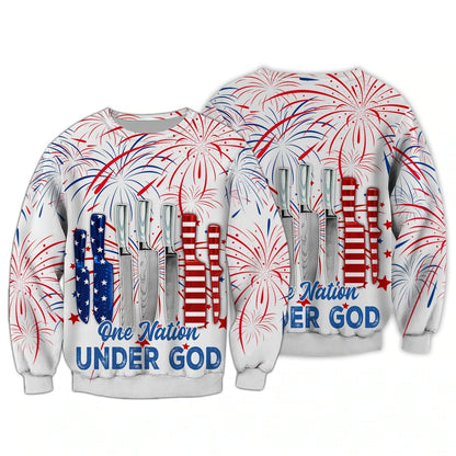 Independence Day Is Coming Chef One Nation Under God 3D Full Print Tshirt, 4Th Of July Usa 3D Shirt TO0165