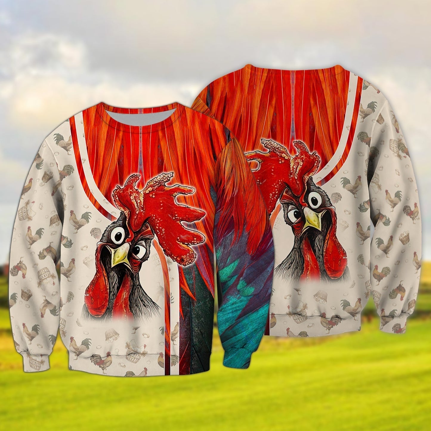 3D Farmer Shirt For Chicken Lover Rooster Full Print Shirts Farmer Gifts TO1917