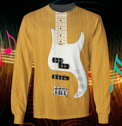 Sublimation Shirt For Guitar Bass Men Love Guitar 3D T Shirts Bass Guitar 3D Hoodie TO0181