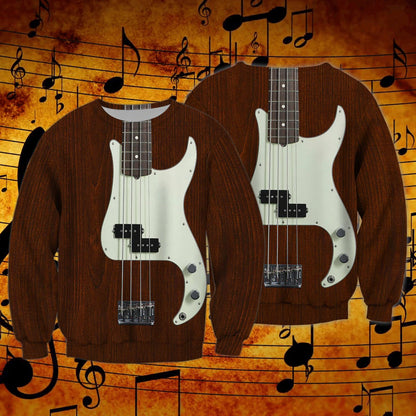 Bass Guitar 3D All Over Printing T Shirt For Guitar Lover, Best Quality Sublimation Shirts For Bass Guitar Men TO0187