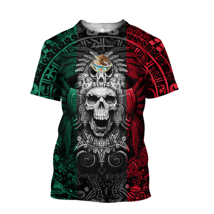 3D All Over Print Maxican Aztec Warrior Shirt, Gift for Mexico Shirt TO3026