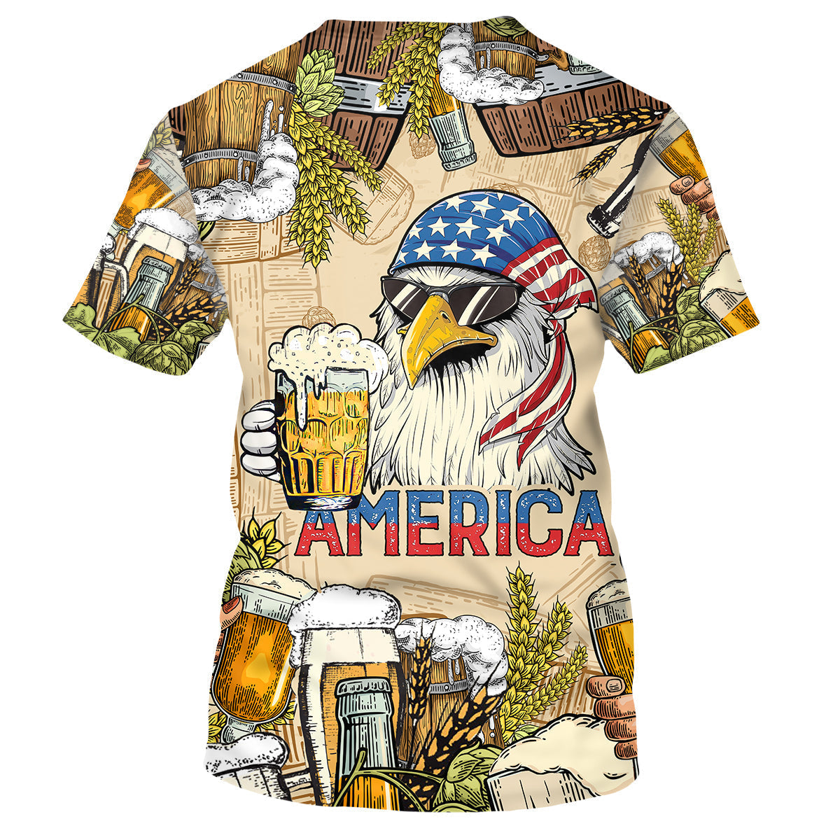 Cool American Eagle Shirt, It'S Beer O'Clock Button Down Shirt, Amazing Presents This Summer TO0955