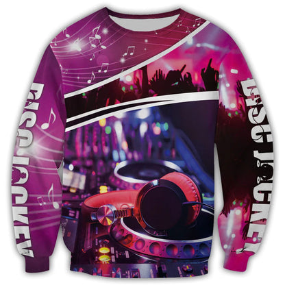 3D Print Colorful DJ Shirt And Hoodie, Disc Jockey Gift, Best Gift For DJ Boyfriend TO0077