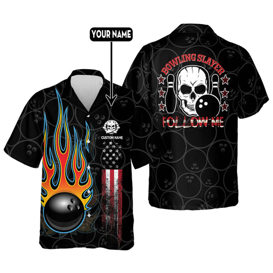 Skull Bowling Slayer Hawaiian Shirt HB0025