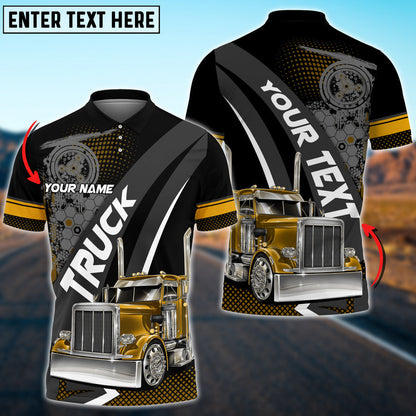 Truck Color Personalized Name Shirt For Truck Driver, Trucking Gift 3D Polo Shirt TO3499