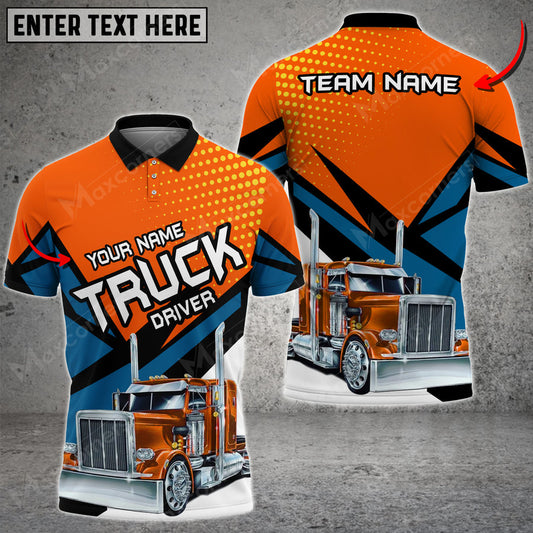 Truck Mix Multicolor Option Personalized Name Team 3D Polo Shirt For Truck Driver TO3517