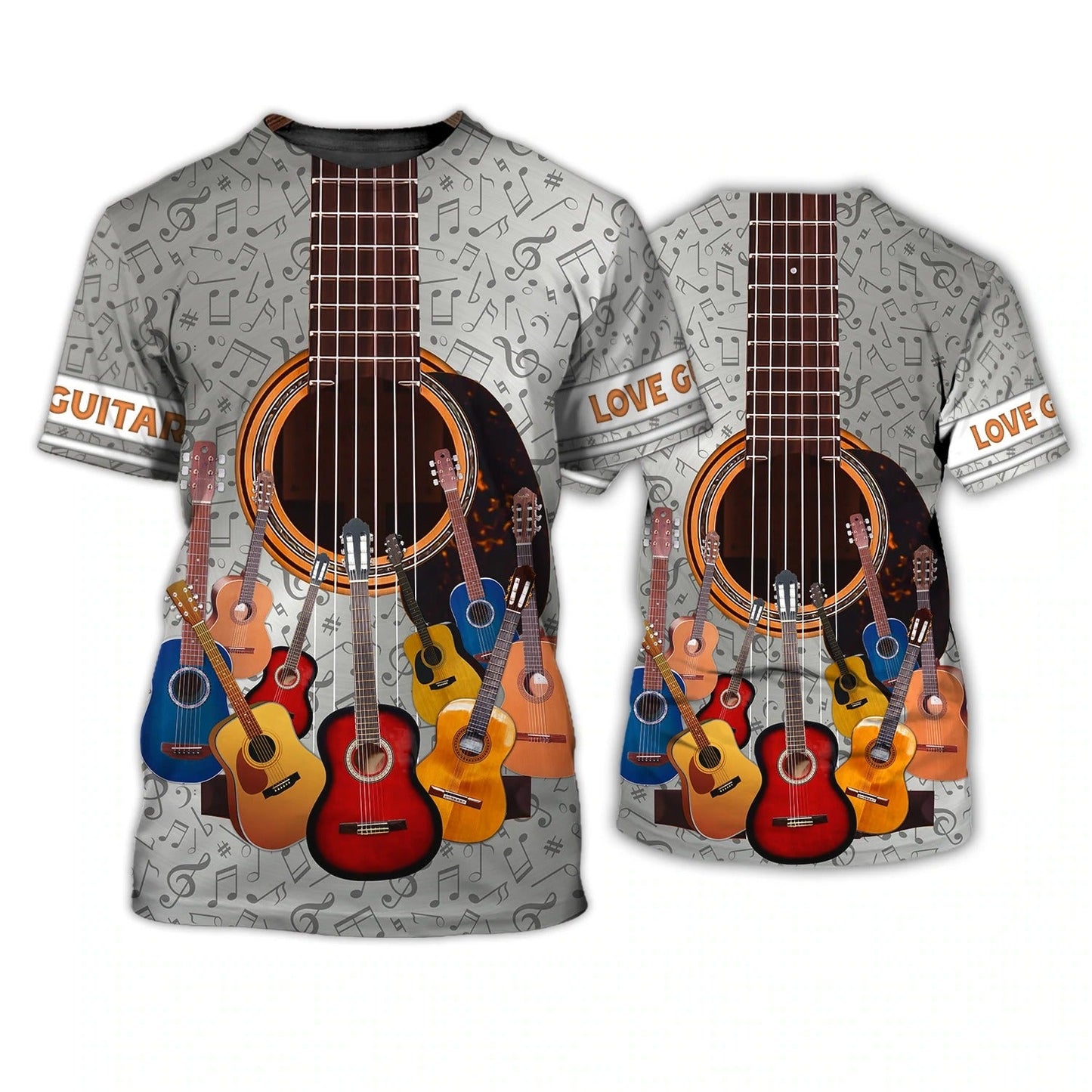 3D Full Print T Shirt For Guitarist, Gift For Guitar Lover, Guitar Sublimation Shirt Hoodie, Love Guitars 3D Bomber TO0205