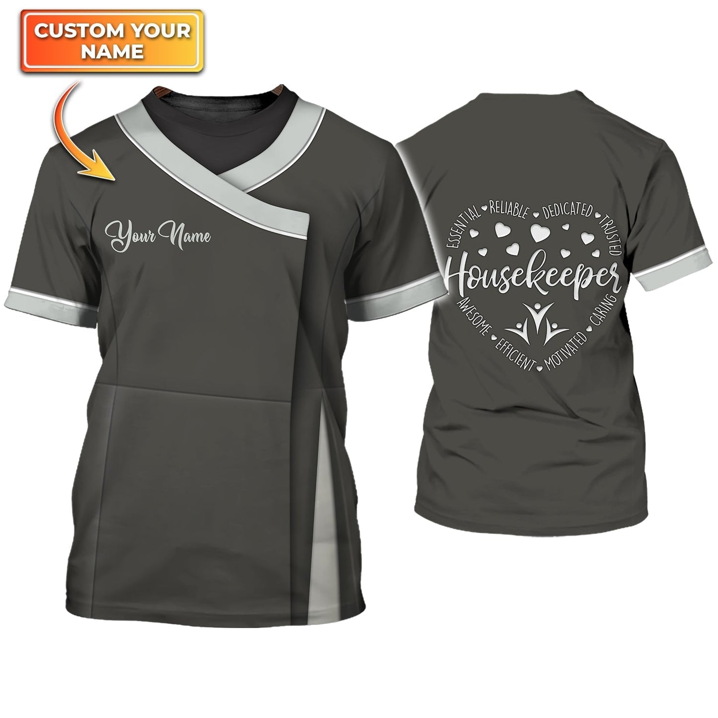 Custom Name 3D Housekeeper Essential Shirts Men Women TO1310