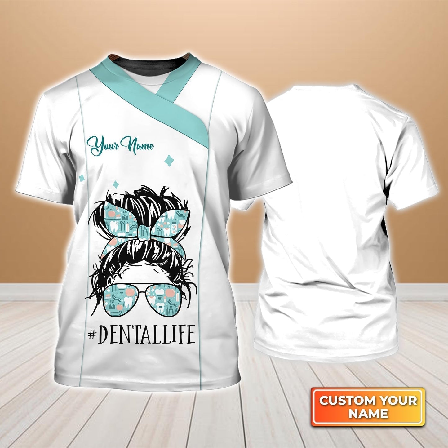 Personalized Dental Life Tshirt 3D All Over Print Dentist Doctor Shirts Men Women TO1839