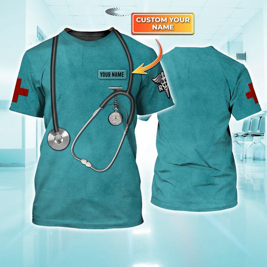 Custom Nurse Shirt For Men Women, Lasfour Nurse 3D T Shirt TO1218