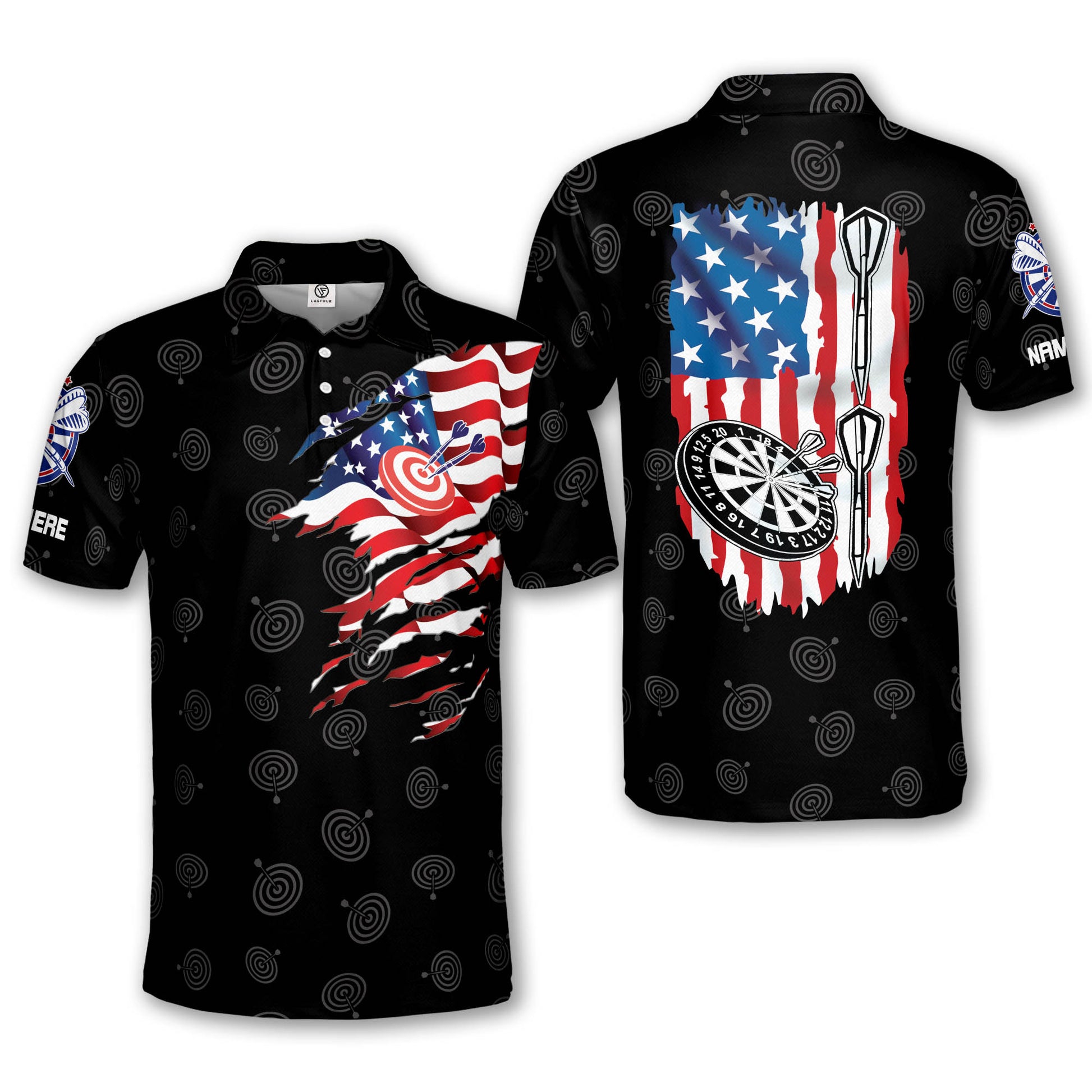 Dart Board USA Custom Darts Jerseys for Men, Personalized Name Team Na