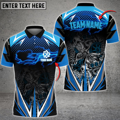 Mechanic Thunder Custom Name Multi Color Printed 3D Polo Shirt, Mechanic Men Shirt TO3497