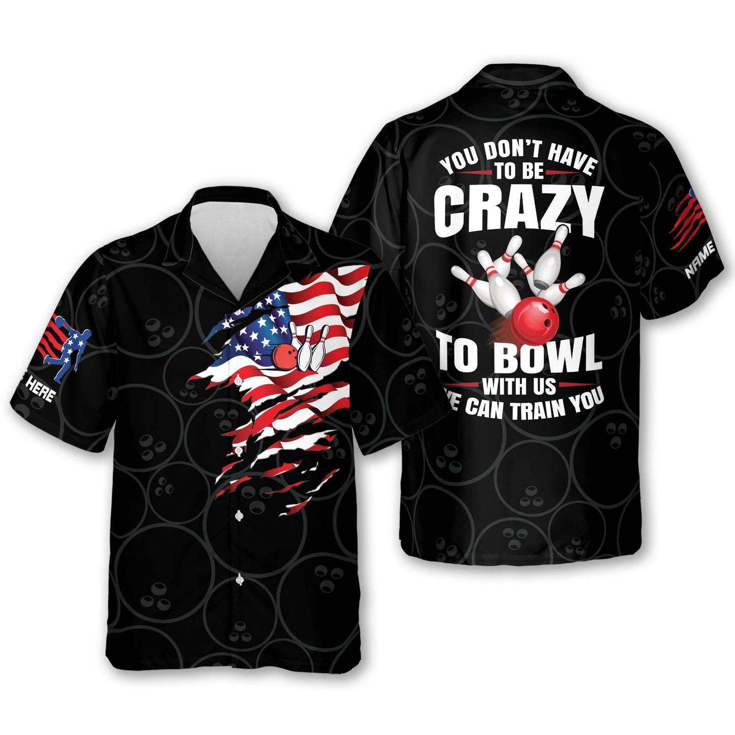 We Can Train You Fire Bowling Shirt HB0155