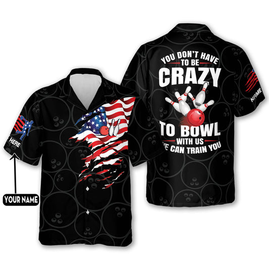 We Can Train You Fire Bowling Shirt HB0155