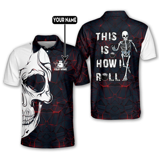 Custom Crazy Skull Bowling Shirts BM0142