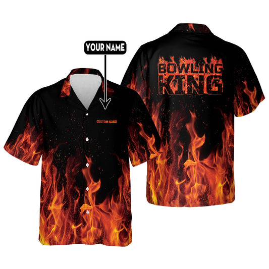 Custom Flame Bowling Hawaiian Shirt HB0005