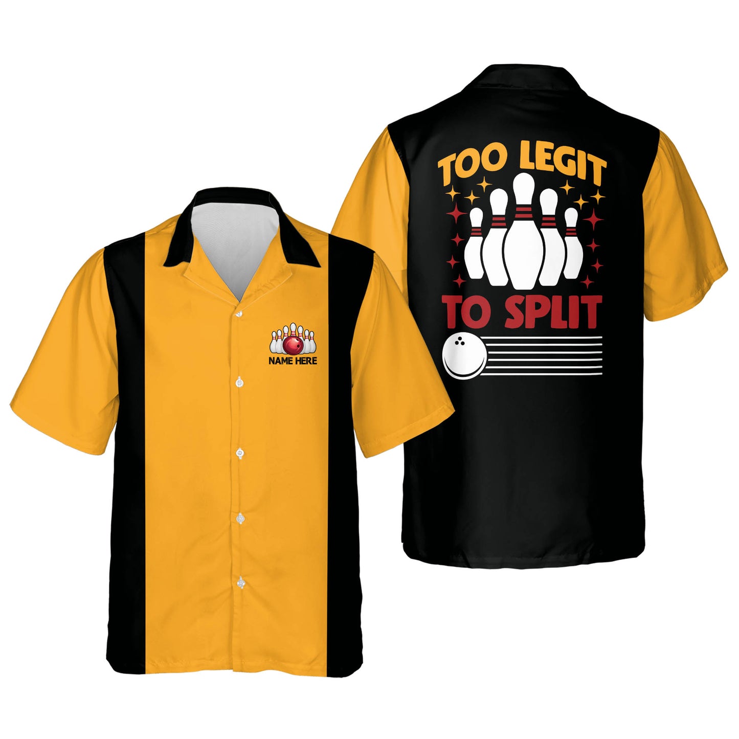 Too Legit To Split Bowling Shirt HB0147