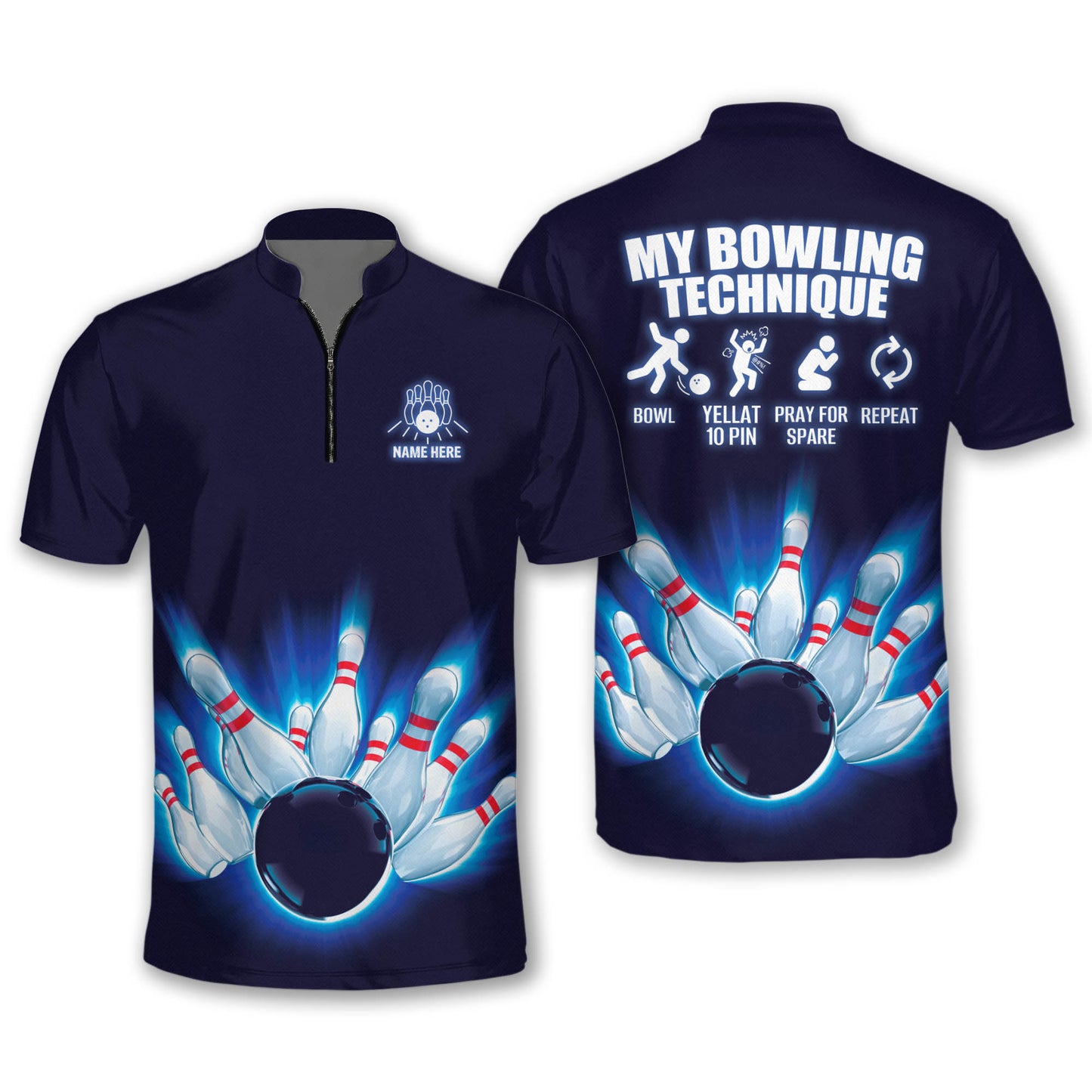 Funny Bowling Shirts for Men And Women BM0267