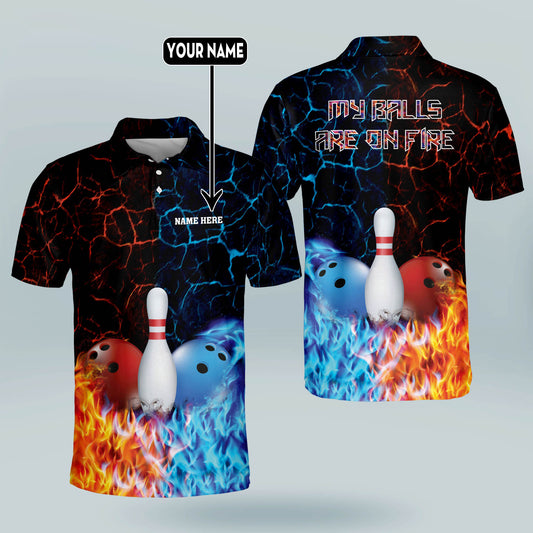 Custom My Balls Are On Fire Polo Shirt BM0235