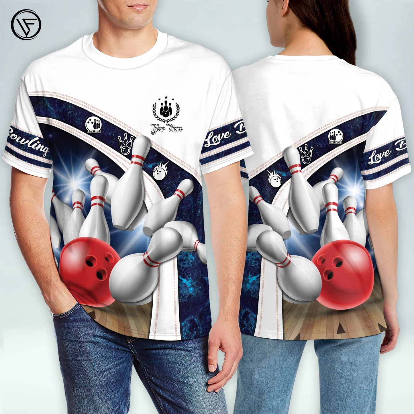 Custom 3D Funny Bowling TShirts Unisex BT0006