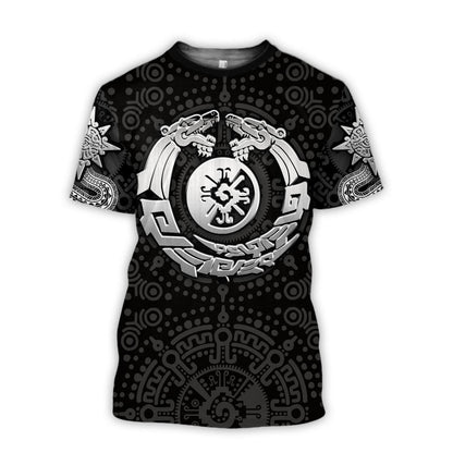 Mayan Snake Calendar Sun T-shirt, Mexico T-Shirt, Aztec T-Shirt TO3039