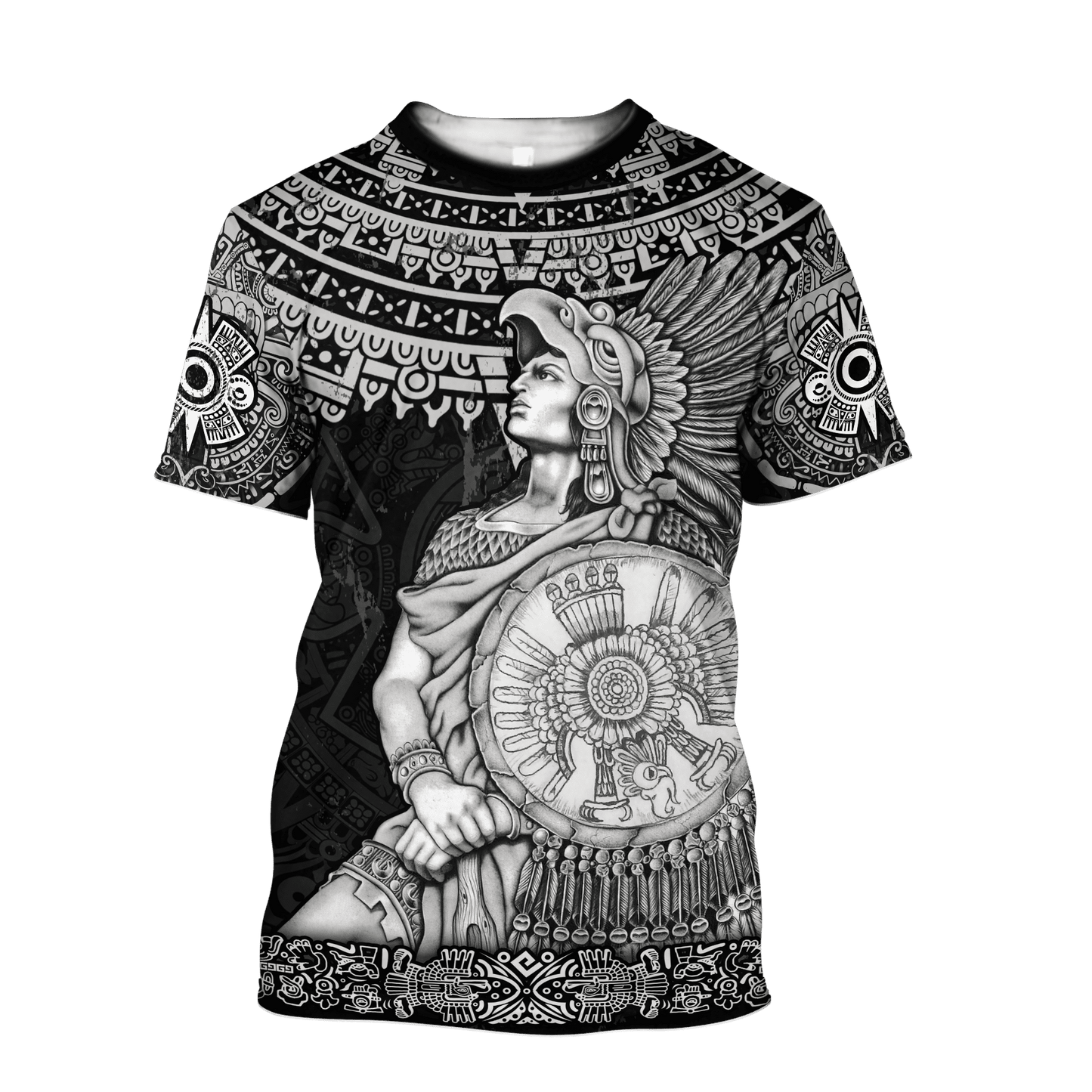 Mexican Aztec Warrior Ollin Eye 3D Full Printed Unisex Shirts Lasfour TO3031