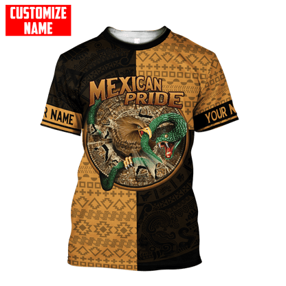 Personalized Name Mexican Pride Aztec Pattern Printed Unisex Shirts For Men Women TO3065