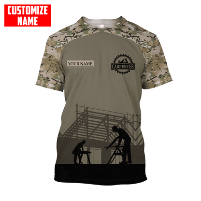 Lasfour Customized Name Carpenter Shirts Camo Pattern TO1632