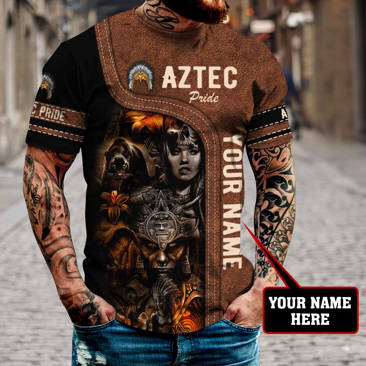 3D All Over Print Personalized Aztec Pride Unisex Shirts Lasfour TO3087