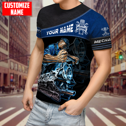 Mechanic shirt custom, 3D All Over Printed tshirt For Mechanician, Mechanical Shirts TO0844