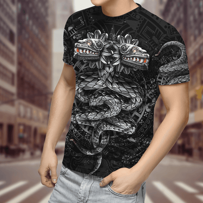 3D All Over Print Aztec Mexican Snake God Quetzalcoatl Unisex Shirt For Men TO3029